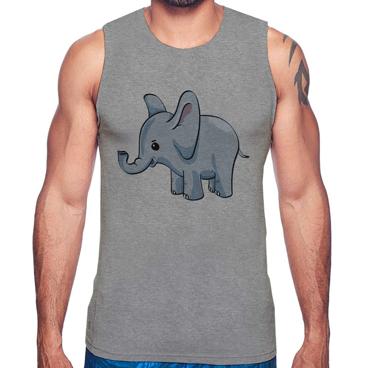 Regata Elefante Bebê - Cinza