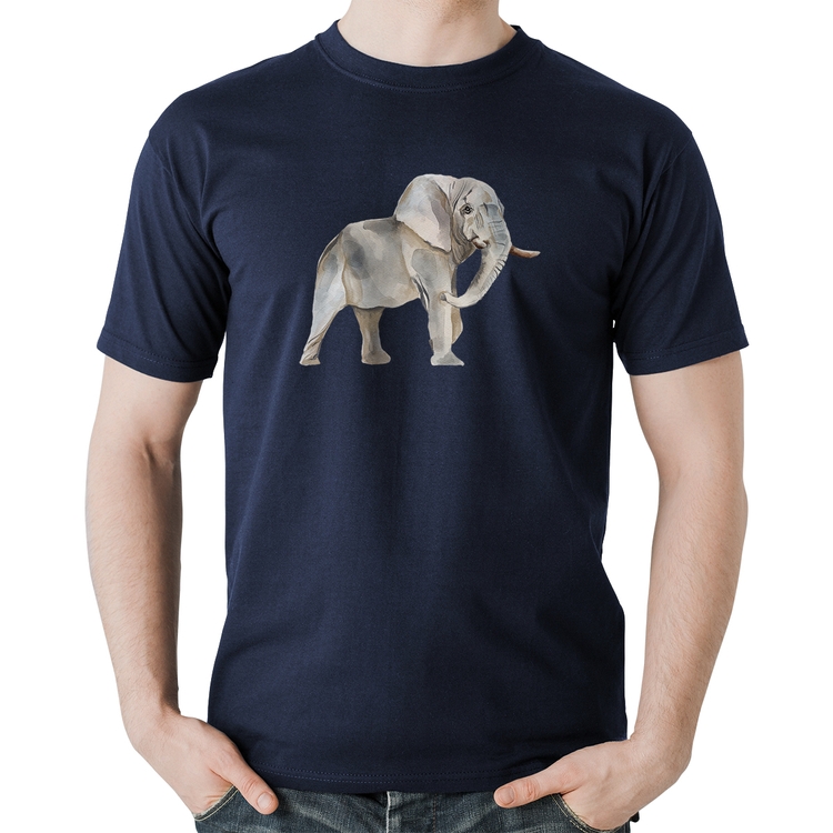 Camiseta Algodão Elefante - Marinho