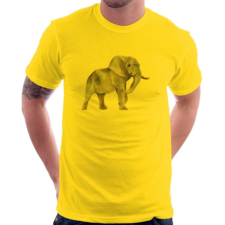 Camiseta Elefante - Amarela