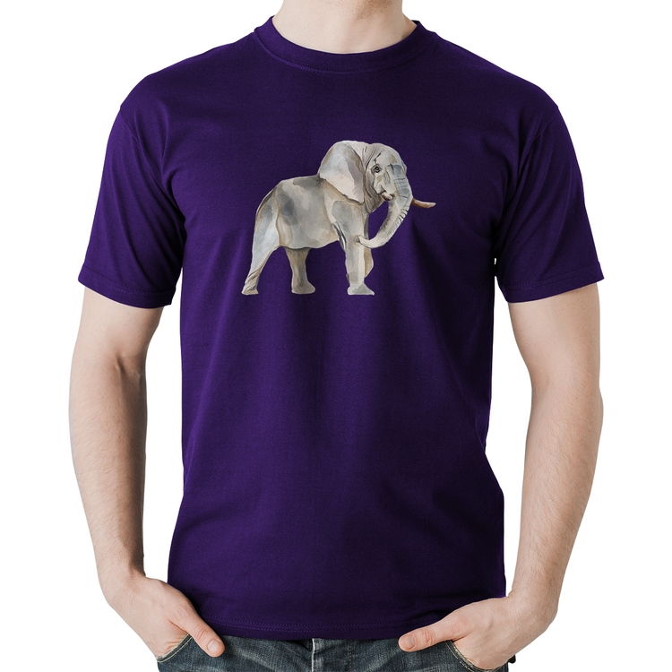 Camiseta Algodão Elefante - Roxa