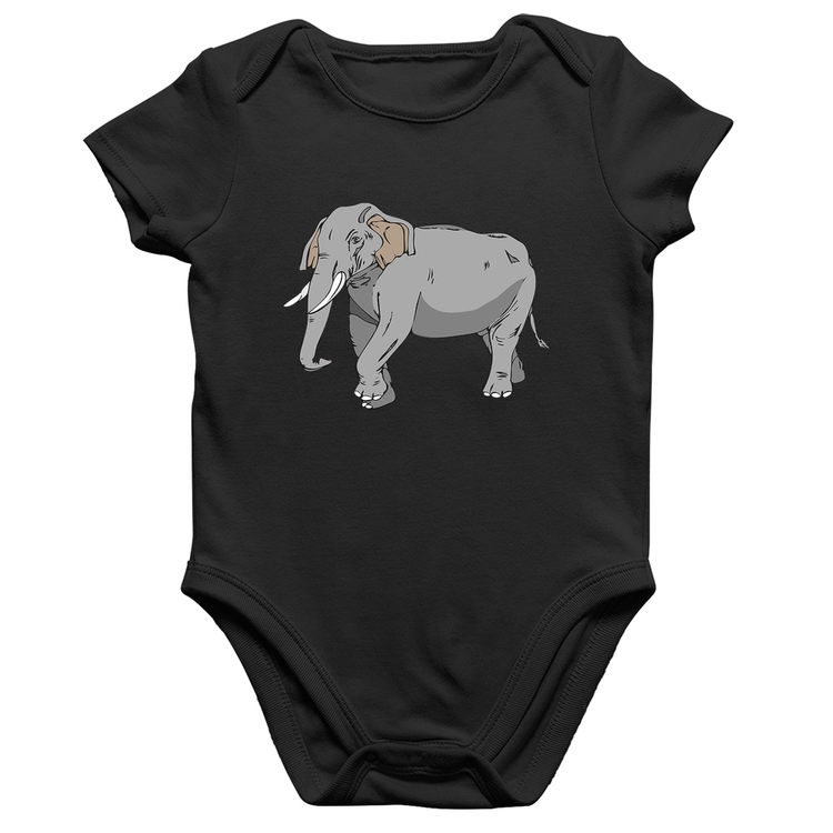 Body Bebê Algodão Elefante Ilustração
