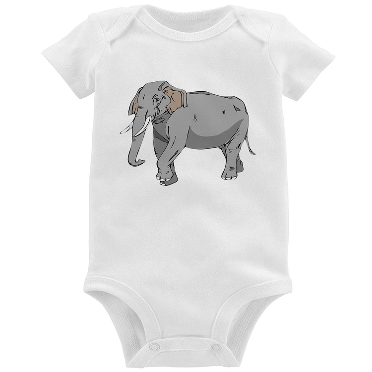 Body Bebê Elefante Ilustração