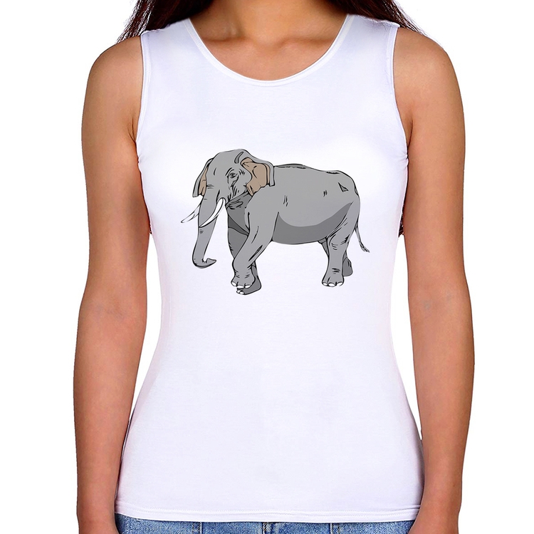 Regata Feminina Elefante Ilustração