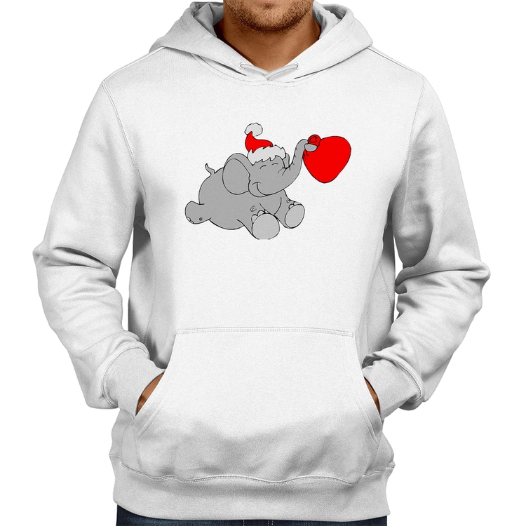 Moletom Elefante Noel - Branco