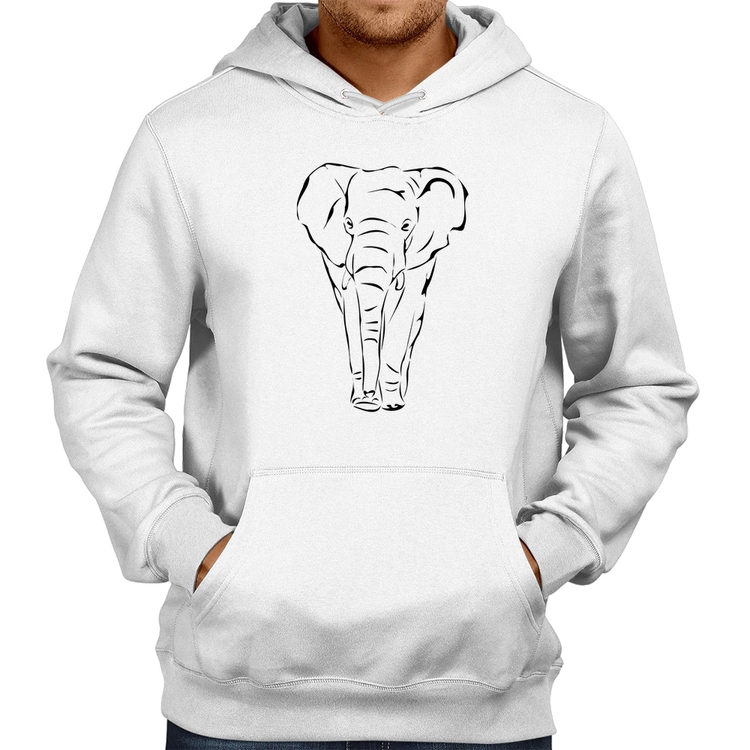 Moletom Elefante Traços - Branco