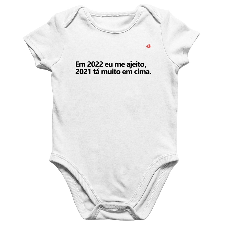 Body Bebê Algodão Em 2022 eu me ajeito - Branco