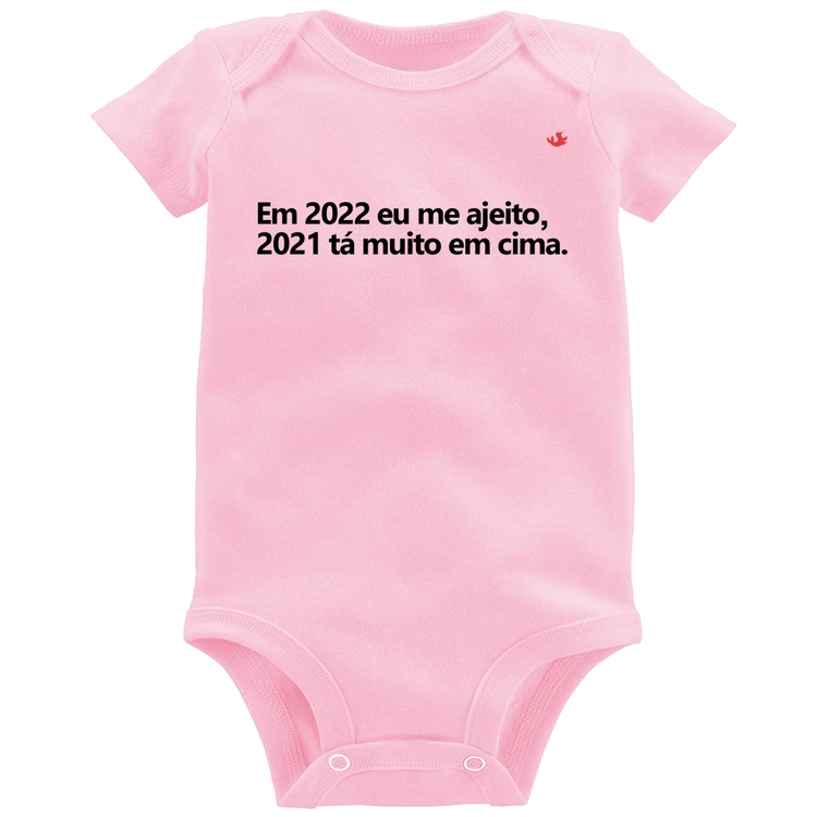 Body Bebê Em 2022 eu me ajeito - Rosa Bebê