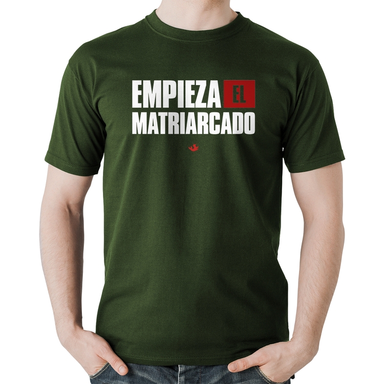 Camiseta Algodão ¡Empieza el matriarcado! - Musgo