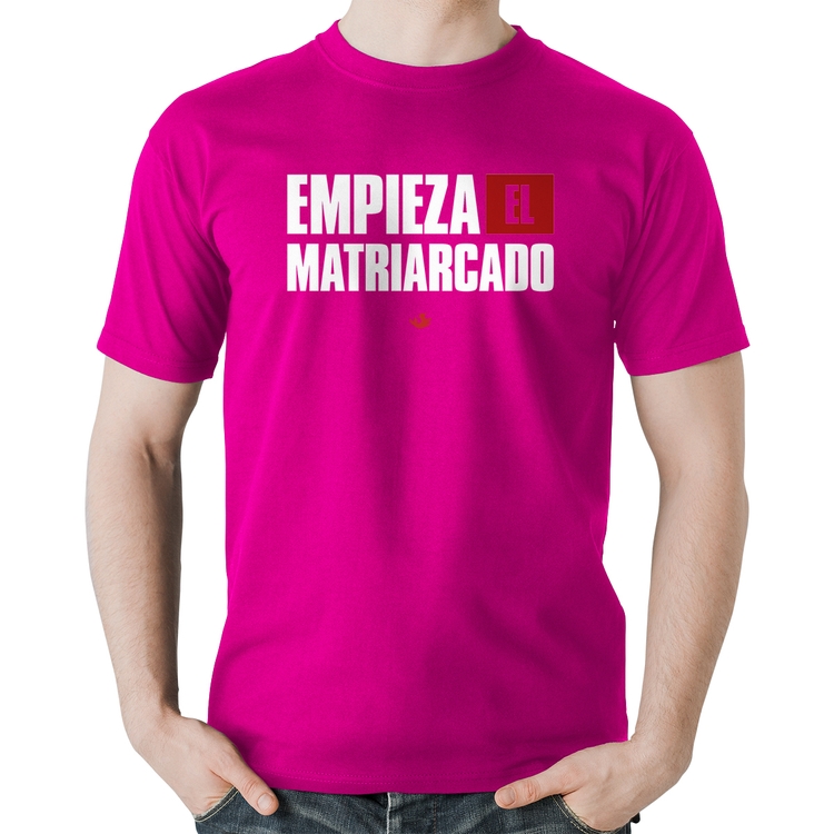 Camiseta Algodão ¡Empieza el matriarcado! - Rosa