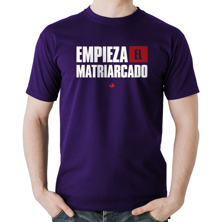 Camiseta Algodão ¡Empieza el matriarcado! - Roxa