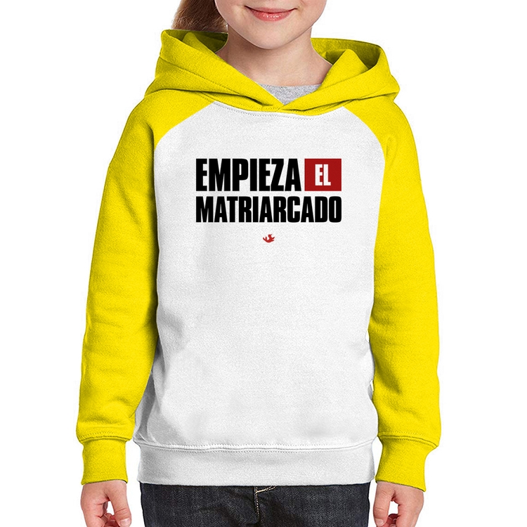 Moletom Infantil ¡Empieza el matriarcado! - Branco/Amarelo