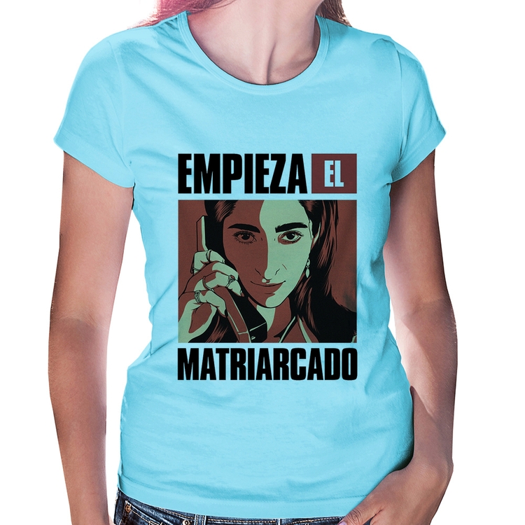 Baby Look Empieza el matriarcado - Azul Bebê