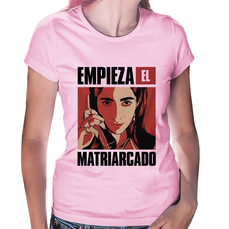 Baby Look Empieza el matriarcado - Rosa Bebê