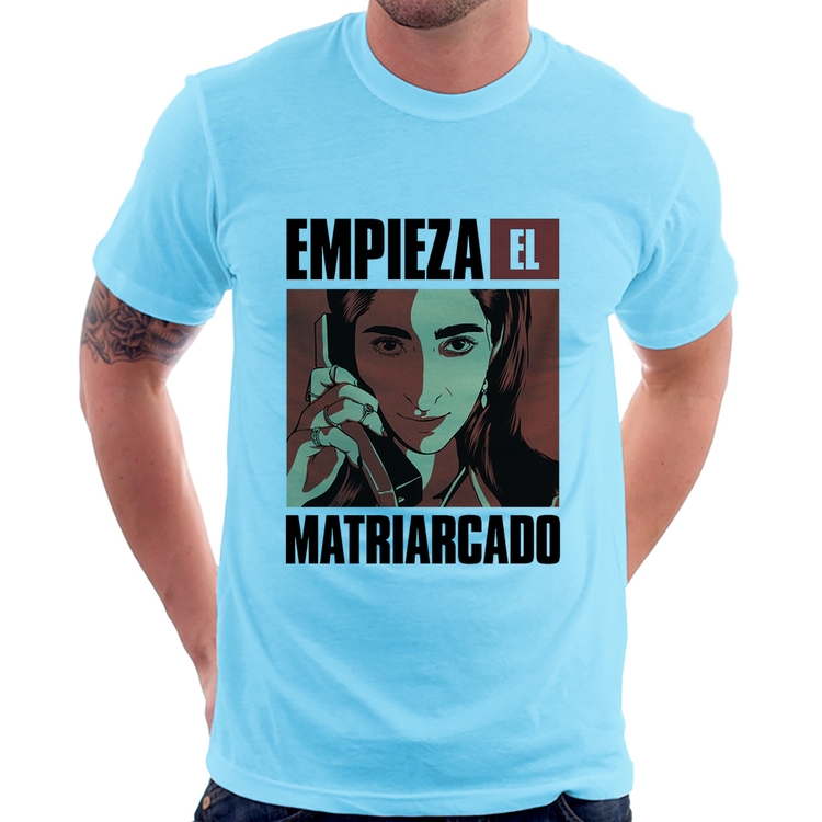 Camiseta Empieza el matriarcado - Azul Bebê
