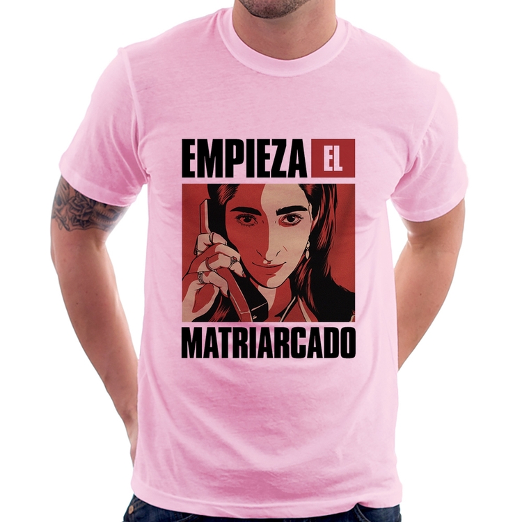 Camiseta Empieza el matriarcado - Rosa Bebê