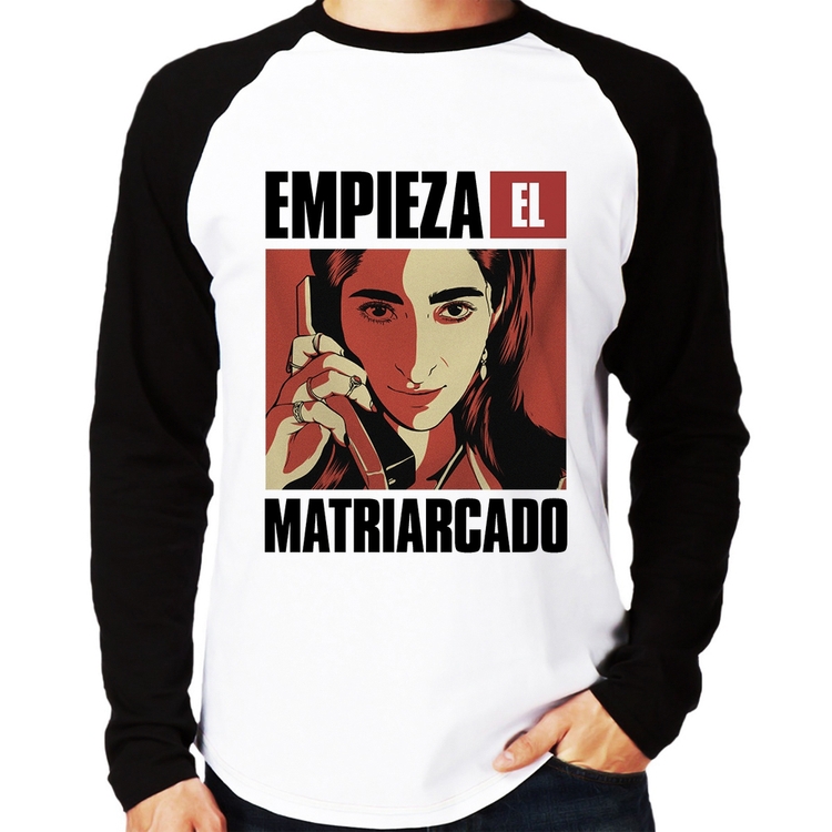 Camiseta Raglan Empieza el matriarcado Manga Longa