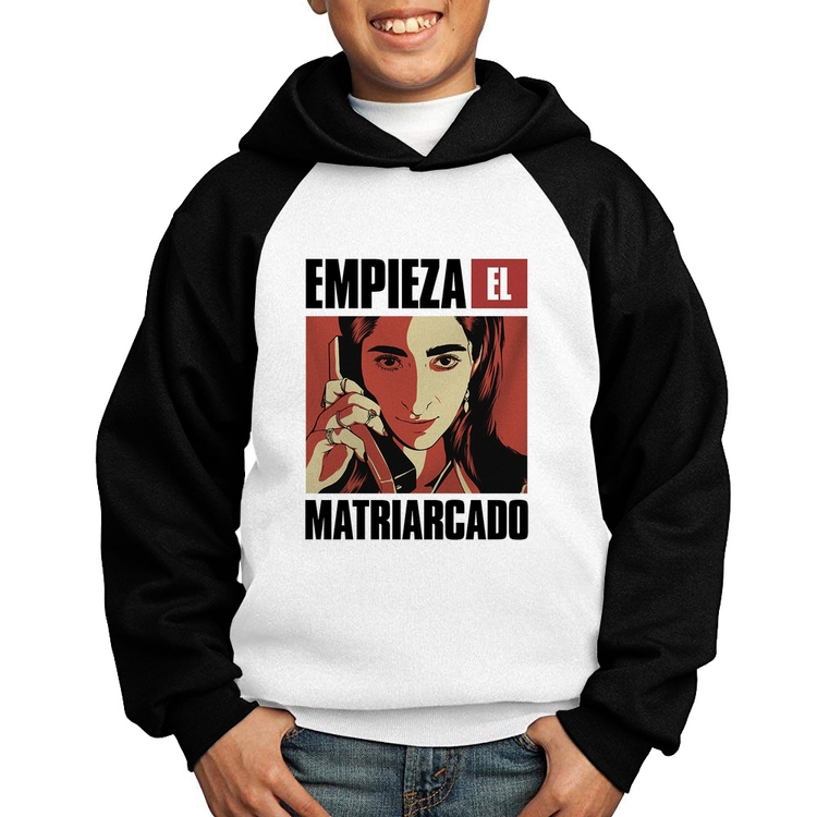 Moletom Infantil Empieza el matriarcado - Branco/Preto