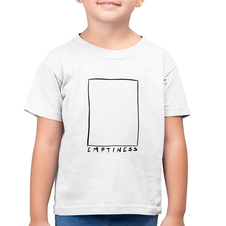 Camiseta Algodão Infantil Emptines - Branca