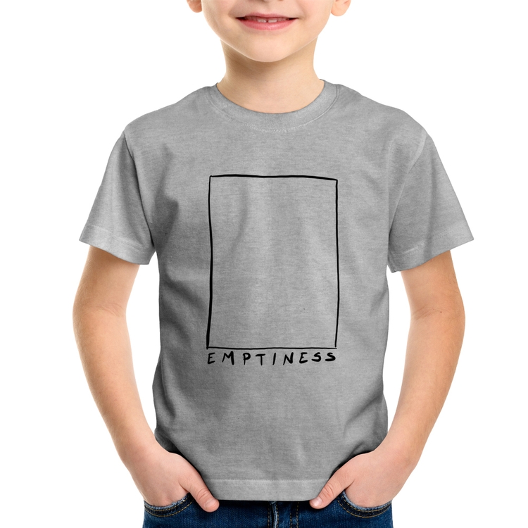 Camiseta Infantil Emptines - Cinza