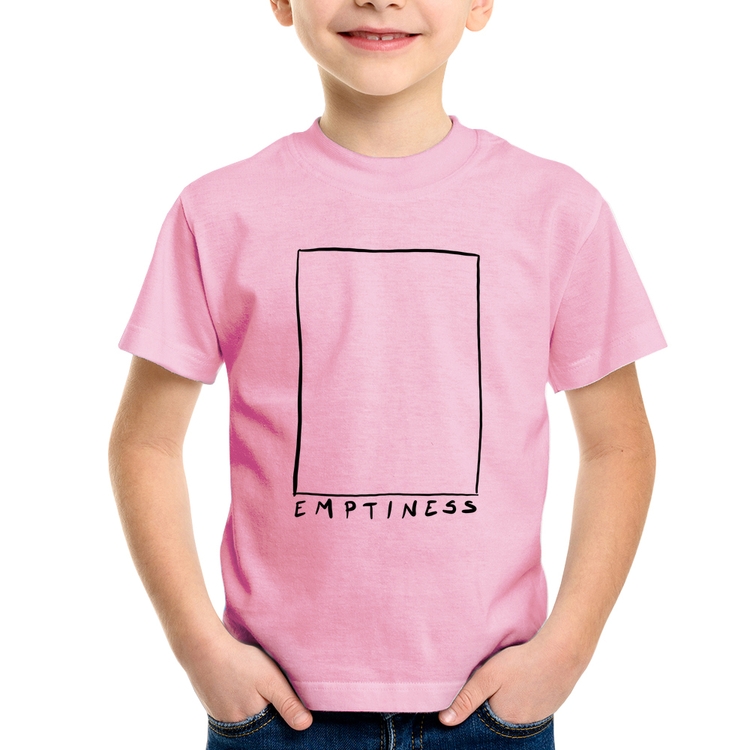 Camiseta Infantil Emptines - Rosa Bebê