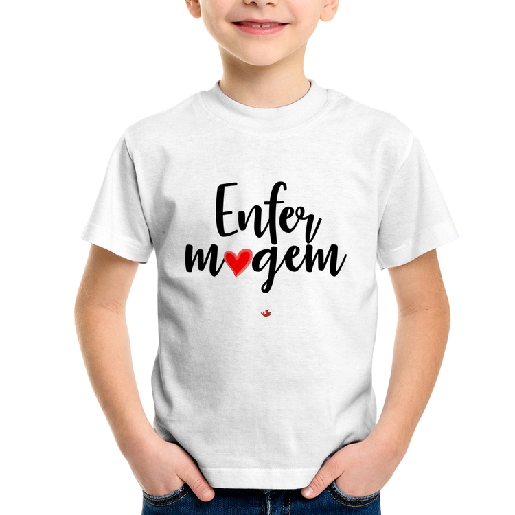 Camiseta Infantil Enfermagem por amor