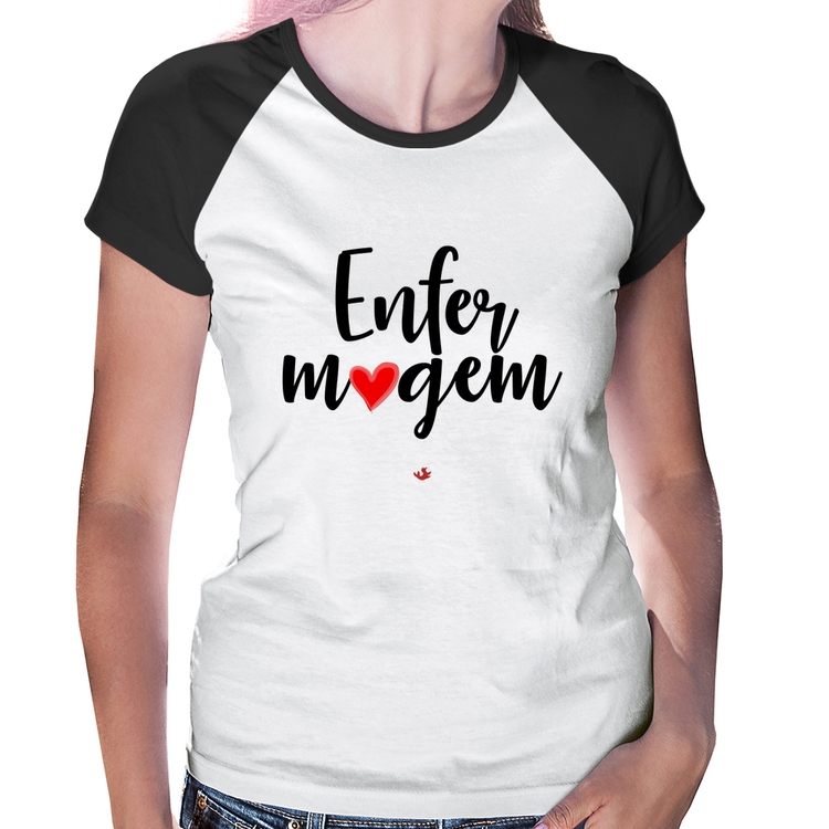 Baby Look Raglan Enfermagem por amor