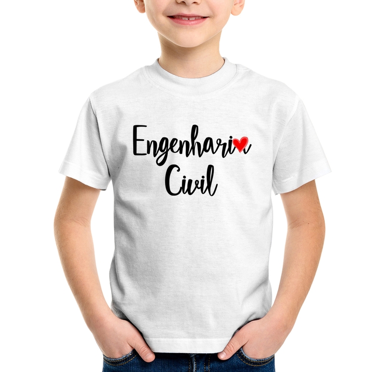 Camiseta Infantil Engenharia Civil