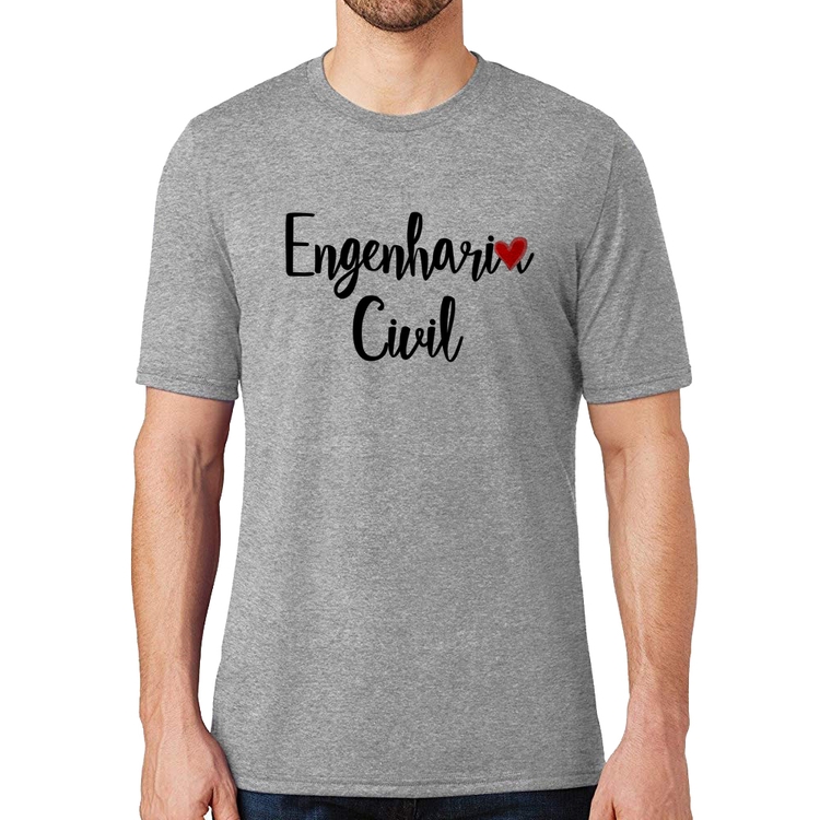 Camiseta Engenharia Civil - Cinza