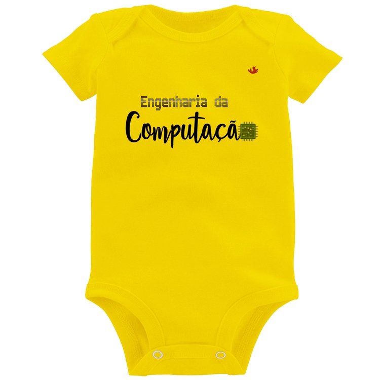 Body Bebê Engenharia da Computação - Amarelo