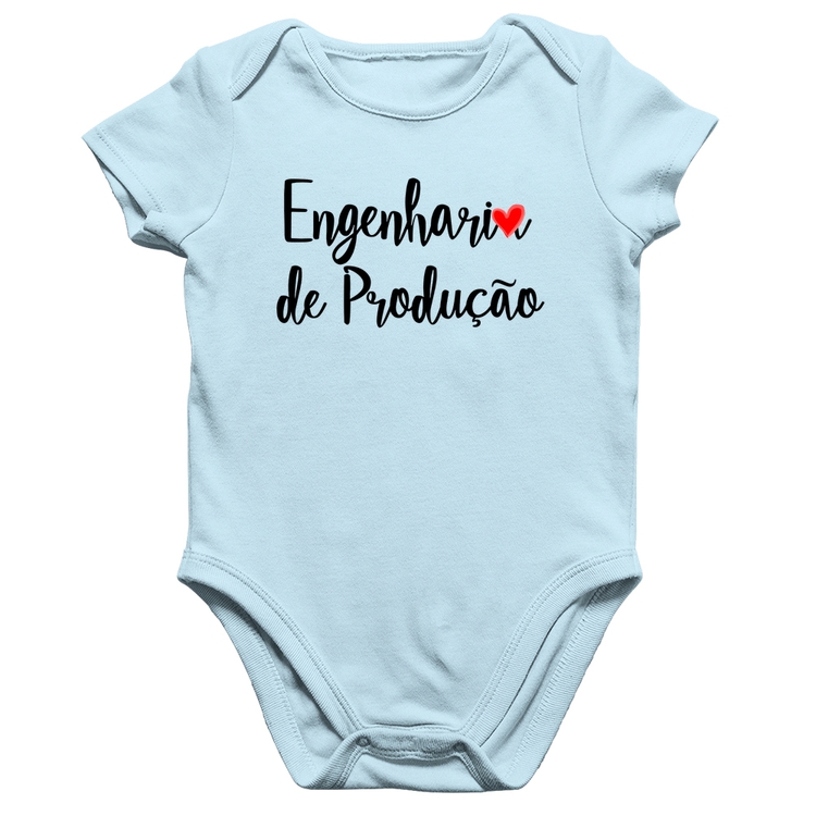 Body Bebê Algodão Engenharia de Produção - Azul Bebê