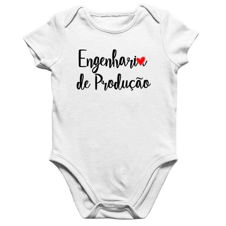 Body Bebê Algodão Engenharia de Produção - Branco