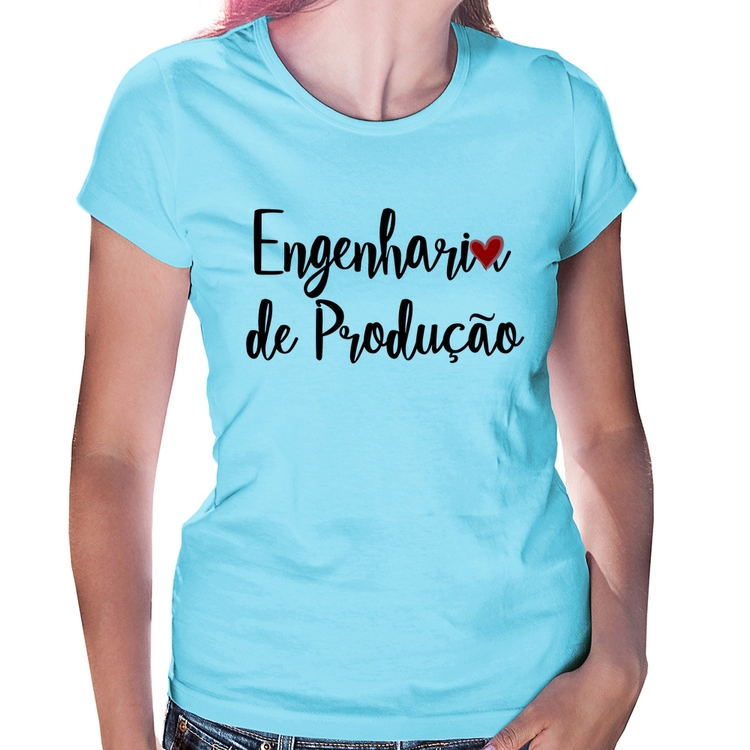 Baby Look Engenharia de Produção - Azul Bebê