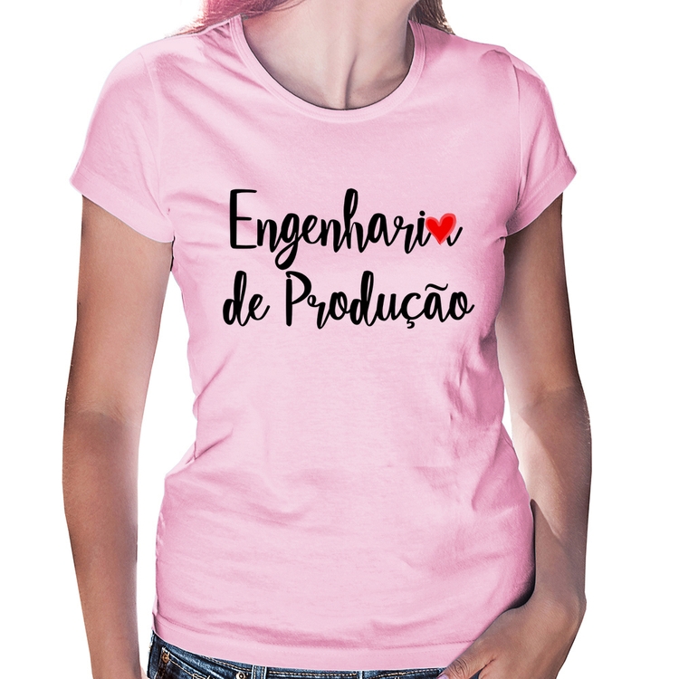Baby Look Engenharia de Produção - Rosa Bebê