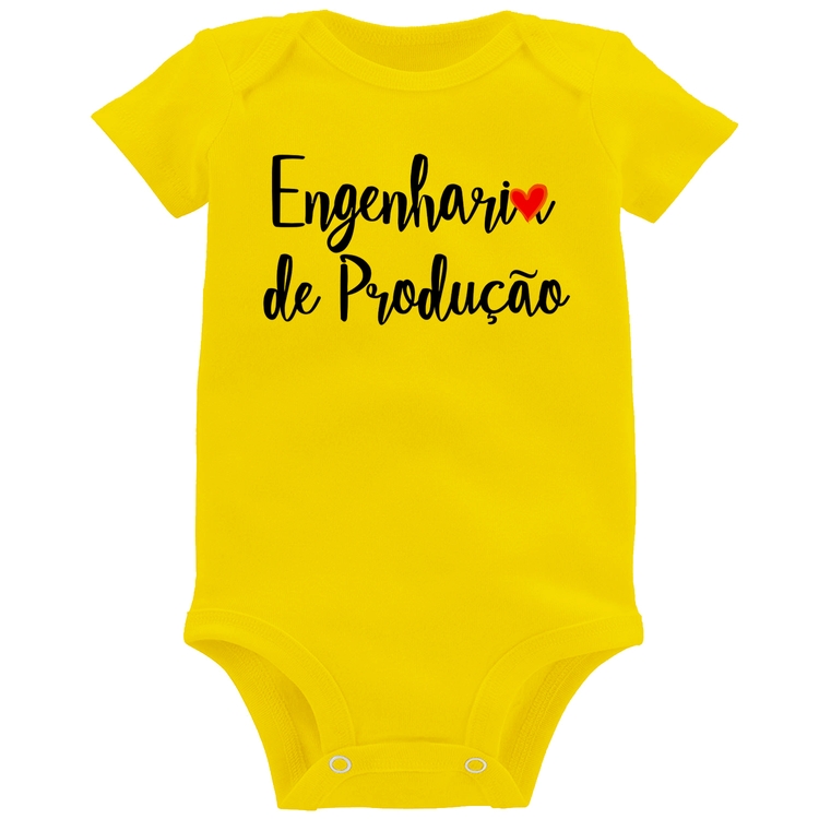 Body Bebê Engenharia de Produção - Amarelo