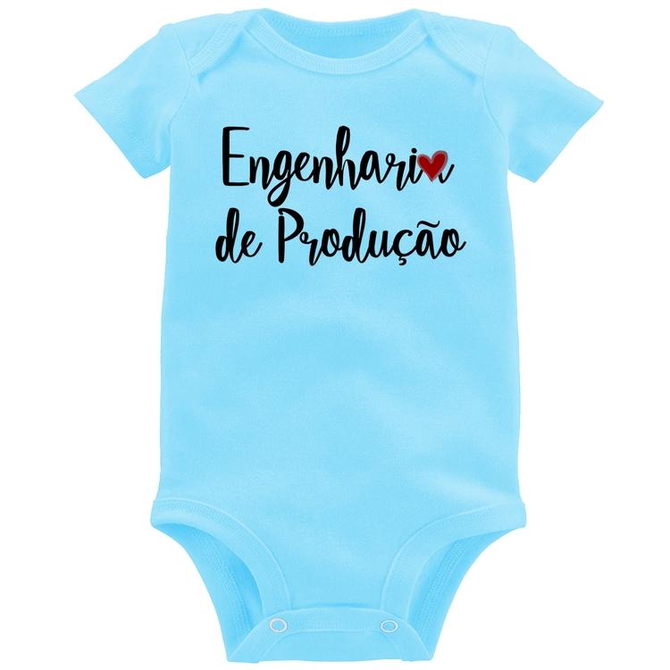 Body Bebê Engenharia de Produção - Azul Bebê