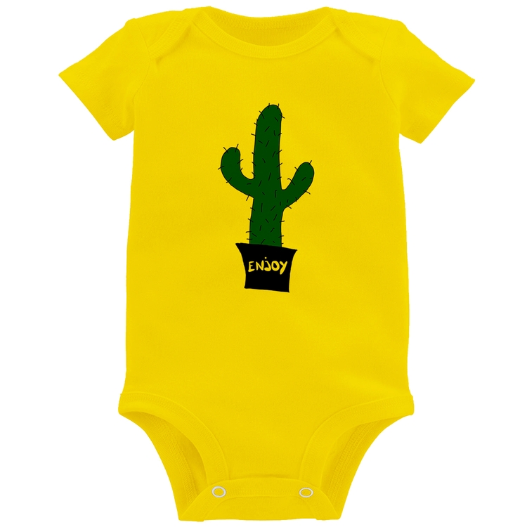 Body Bebê Enjoy Cactus - Amarelo