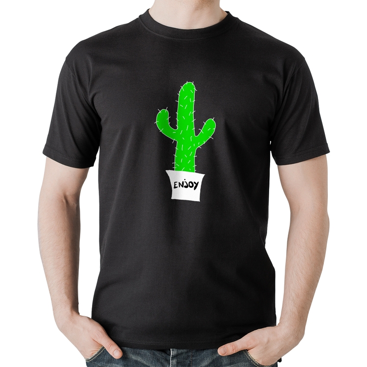 Camiseta Algodão Enjoy Cactus