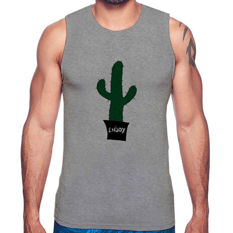 Regata Enjoy Cactus - Cinza