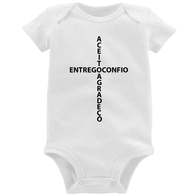 Body Bebê Entrego, Confio, Aceito, Agradeço