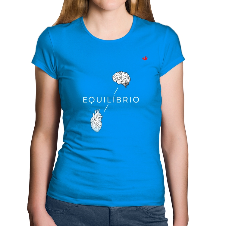 Baby Look Algodão Equilíbrio - Azul