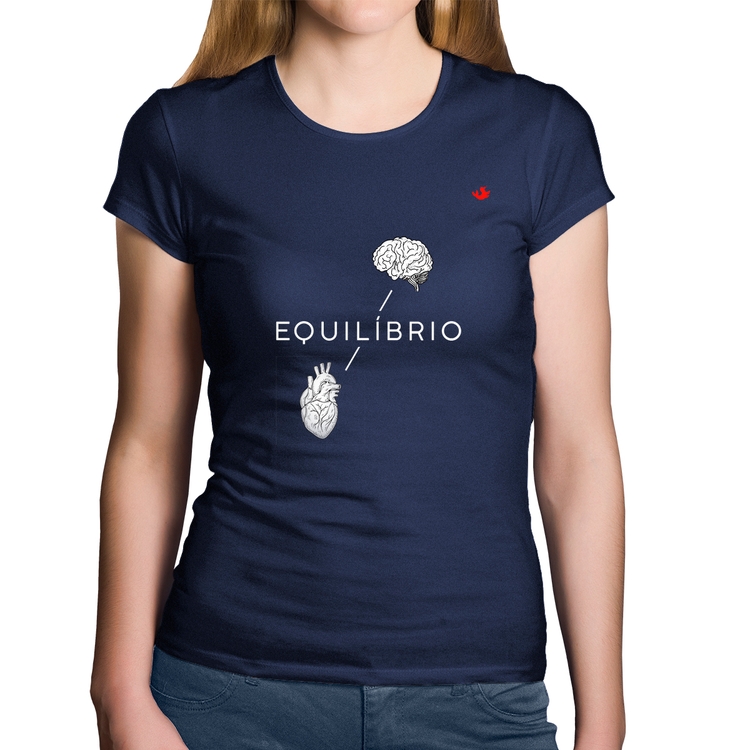 Baby Look Algodão Equilíbrio - Marinho