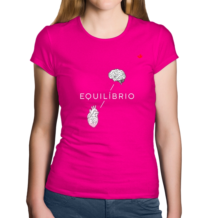 Baby Look Algodão Equilíbrio - Rosa