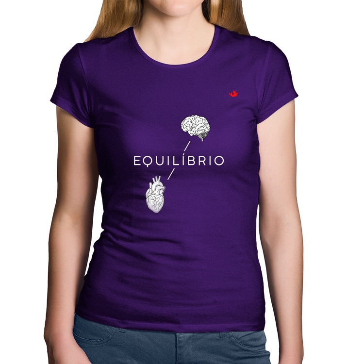 Baby Look Algodão Equilíbrio - Roxa