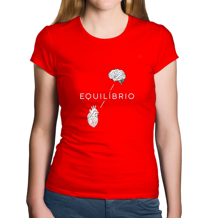 Baby Look Algodão Equilíbrio - Vermelha