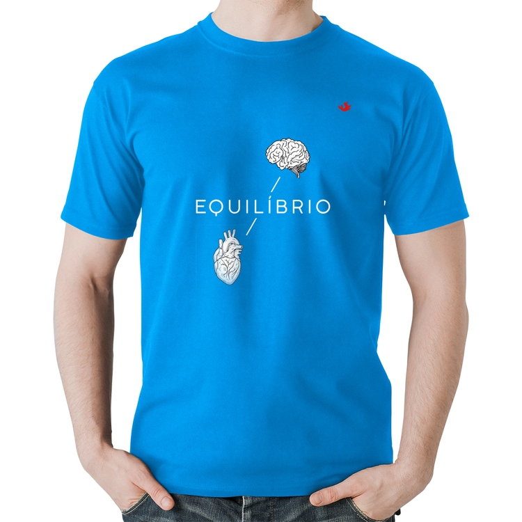 Camiseta Algodão Equilíbrio - Azul