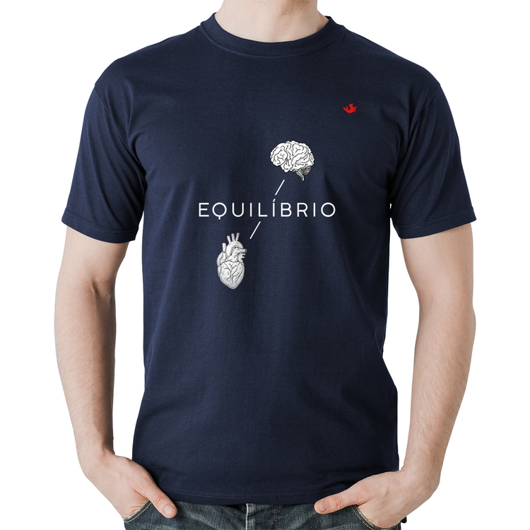 Camiseta Algodão Equilíbrio - Marinho