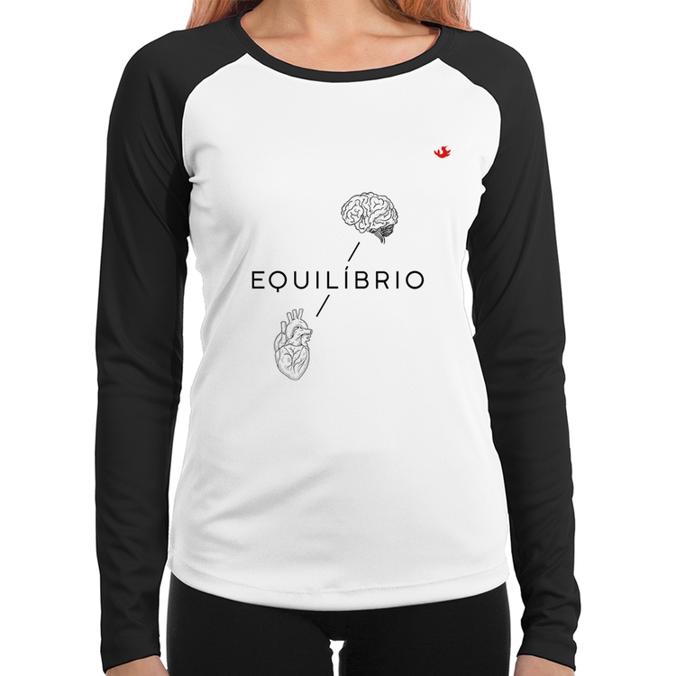 Baby Look Raglan Equilíbrio Manga Longa