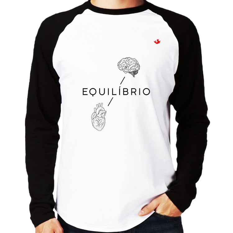 Camiseta Raglan Equilíbrio Manga Longa