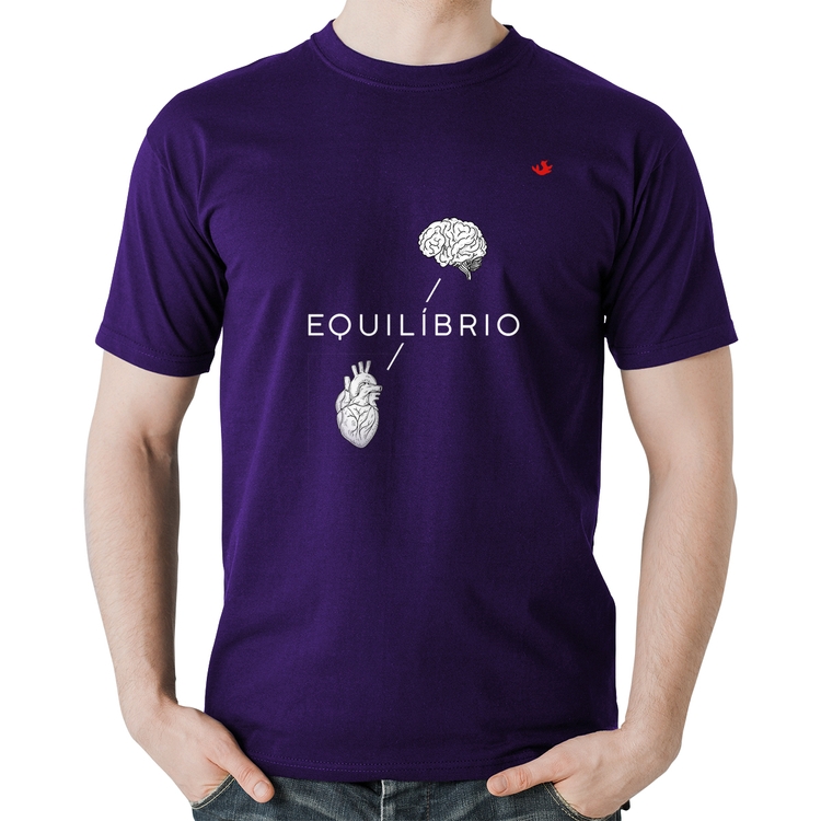 Camiseta Algodão Equilíbrio - Roxa
