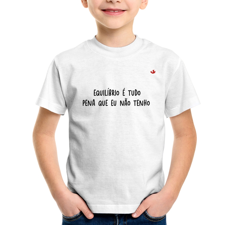 Camiseta Infantil Equilíbrio é tudo